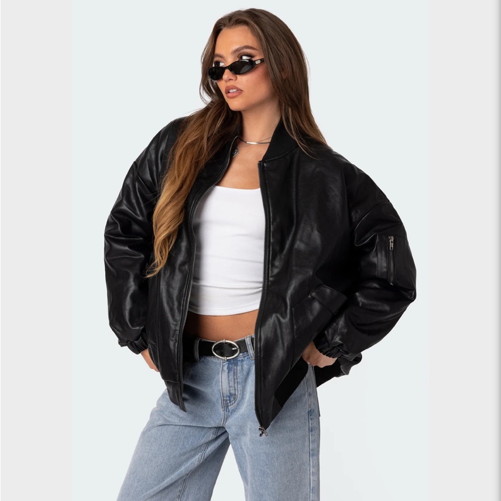 Edikted Black Bomber Jacket